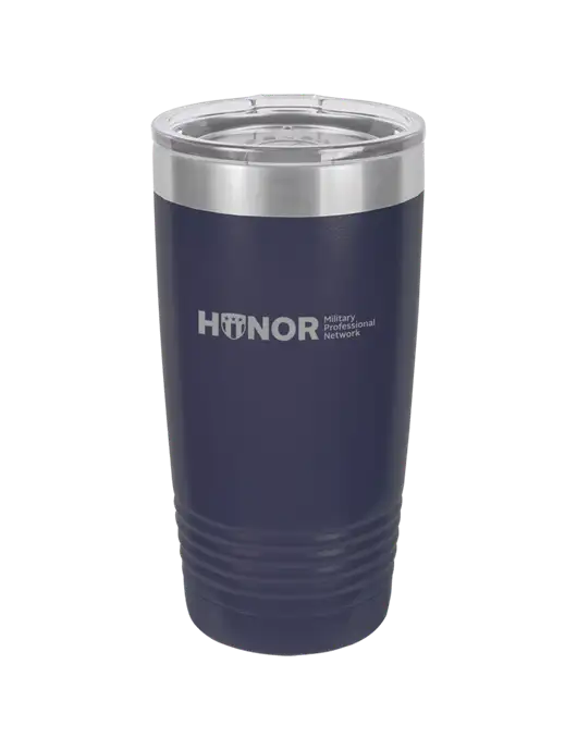 Polar Camel 20 oz Powder Coated Navy Vacuum Insulated Tumbler w/RS&H HONOR Logo, RS&H Logo