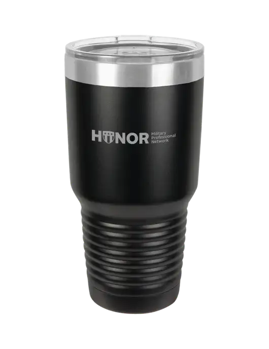 Polar Camel 30 oz Powder Coated Black Vacuum Insulated Tumbler w/RS&H HONOR Logo, RS&H Logo