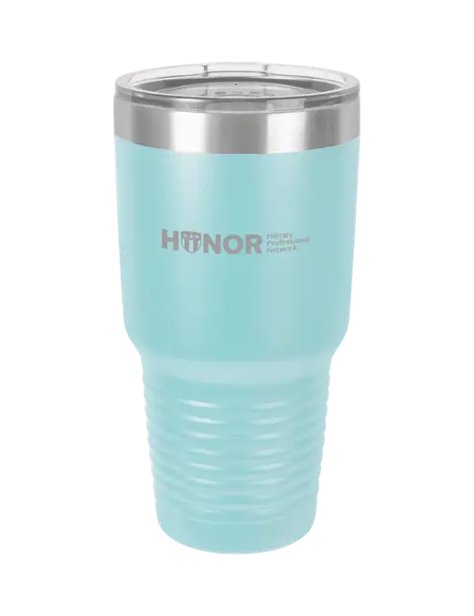 Polar Camel 30 oz Powder Coated Light Blue Vacuum Insulated Tumbler w/RS&H HONOR Logo, RS&H Logo