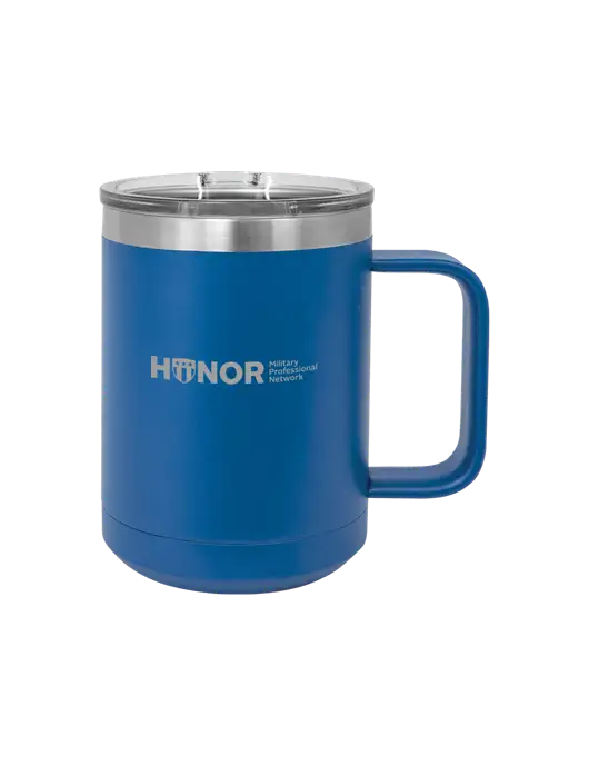 Polar Camel 15 oz Powder Coated Royal Vacuum Insulated Mug with Slider Lid w/RS&H HONOR Logo, RS&H Logo