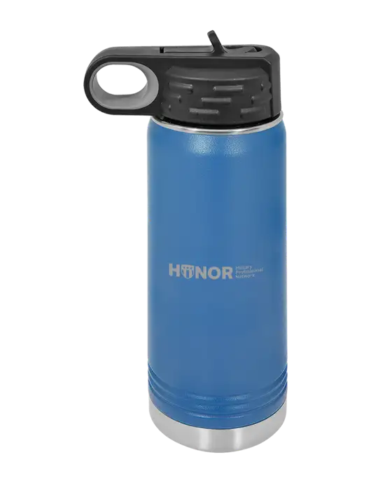 Polar Camel 20 oz Powder Coated Royal Vacuum Insulated Water Bottle w/RS&H HONOR Logo, RS&H Logo