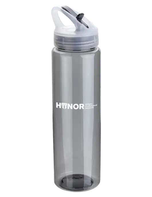 Buddy Smoke 32 oz PET Bottle with Flip Lid w/RS&H HONOR Logo, RS&H Logo