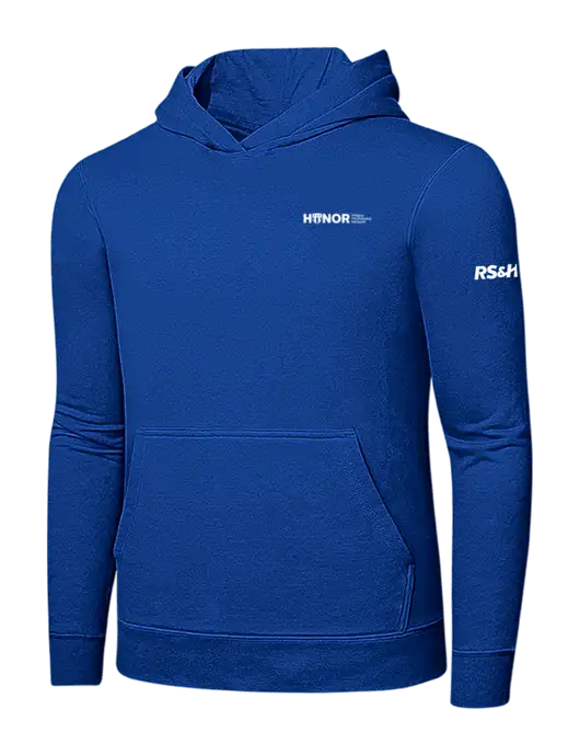 True Royal 7.8 oz Ring Spun Hooded Sweatshirt w/RS&H HONOR Logo, RS&H Logo